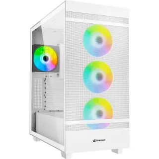 Sharkoon Rebel C50 RGB, Tower-Gehäuse (weiß, Gehärtetes Glas)