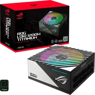 ASUS ROG Loki SFX-L 1200W Titanium, PC-Netzteil (weiß, 1x 12VHPWR, 4x PCIe, Kabel-Management, 1200 Watt)