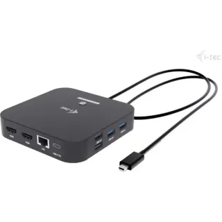i-tec USB-C Dual HDMI Docking Station, Dockingstation (schwarz, Power Delivery 100 W, HDMI)