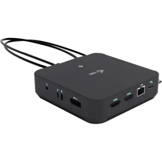 i-tec USB-C DP Dual HDMI Docking Station, Dockingstation (schwarz, Power Delivery 100 W, HDMI, DP)