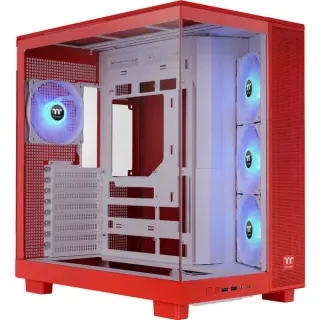 Thermaltake View 380 XL TG ARGB Flaming Orange, Tower-Gehäuse (rot, Tempered Glass x 2)