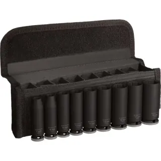 Bosch Professional PRO Impact Steckschlüsseleinsatz-Set 3/8", 9-teilig (schwarz, tief)