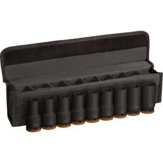 Bosch Professional PRO Impact Steckschlüsseleinsatz-Set 3/4", 9-teilig (schwarz, tief)