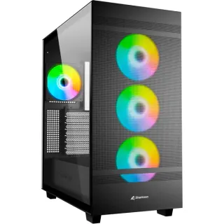 Sharkoon Rebel C50 RGB Generalüberholt, Tower-Gehäuse (schwarz, Gehärtetes Glas)