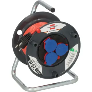 Brennenstuhl Garant IP44 Outdoor-Kabeltrommel, 3-fach (schwarz/rot, 20 Meter)