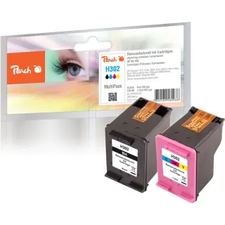 Peach Tinte schwarz + color PI300-657 (kompatibel zu HP 302, F6U66A, F6U65AE)