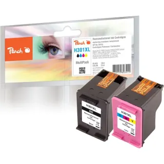 Peach Tinte schwarz + color PI300-399 (kompatibel zu HP 301XL, CH563EE, CH564EE)