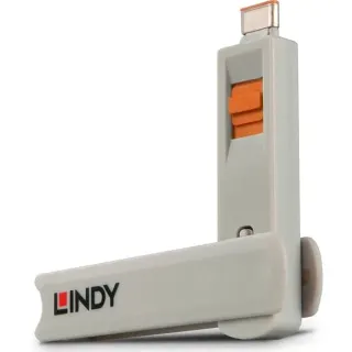 Lindy USB Typ C Port Schloss, Sicherheit (orange)
