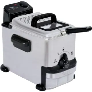 Tefal Fritteuse Oleoclean Compact FR7016 (edelstahl/schwarz, 1.500 Watt, Ölbehälter 2 Liter)