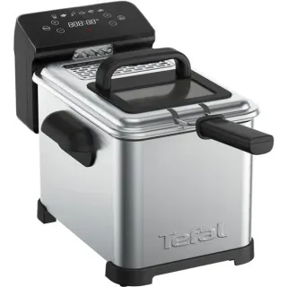 Tefal Fritteuse FR507D Family Pro Digital (edelstahl/schwarz, 2.400 Watt, Ölbehälter 4 Liter)