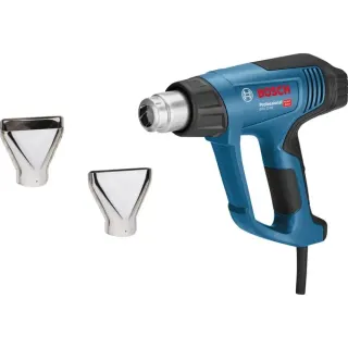 Bosch Professional Heißluftgebläse GHG 23-66 Professional + 2-teilges Zubehör (blau/schwarz, 2.300 Watt, Koffer)