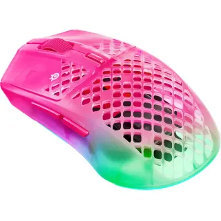 SteelSeries Aerox 3 Wireless Gen 2 MagentaHaze, Gaming-Maus (magenta/transparent)