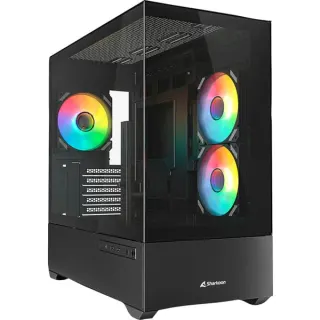 Sharkoon MK6 RGB Generalüberholt, Tower-Gehäuse (schwarz, Tempered Glass x 2)