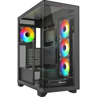 Sharkoon ELITE SHARK CA500 Generalüberholt, Tower-Gehäuse (schwarz, Tempered Glass x 2)