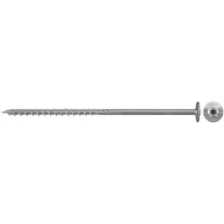 fischer Holzbauschraube PowerFast 6,0x180 Tellerkopf TX (100 Stück, mit Teilgewinde, Edelstahl A2)