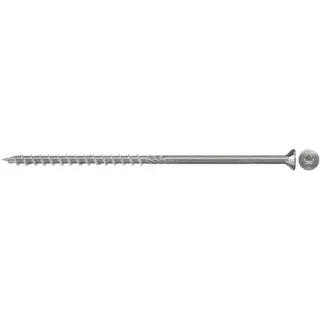 fischer Spanplattenschraube PowerFast 6,0x160 Senkkopf TX (100 Stück, mit Teilgewinde, Edelstahl A4)