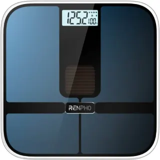 Renpho Elis Solar 2, Waage (schwarz, Bluetooth. WLAN)