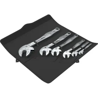 Wera 6004 Joker 6 Set 1 - Selbstjustierender Maulschlüssel-Satz, 6-teilig, Schraubenschlüssel (silber, mit Ratschenfunktion)