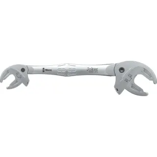 Wera 6006 Joker S / L - Selbstjustierender Doppelmaulschlüssel, Schraubenschlüssel (silber, SW 10 - 19mm und 1/2" - 3/4")