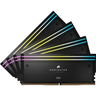 Corsair DIMM 64 GB DDR5-6000 (4x 16 GB) Quad-Kit, Arbeitsspeicher (schwarz, CMP64GX5M4B6000C36, Dominator Titanium, INTEL XMP)