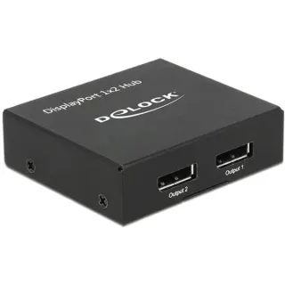 DeLOCK DisplayPort Splitter 1.2 > 2x DisplayPort 4K (schwarz)