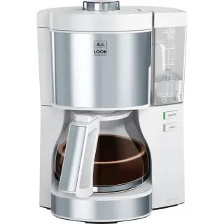 Melitta Look Perfection 1025-25 , Filtermaschine (weiß/silber, 1080 Watt, 10 Tassen)