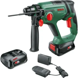 Bosch Heimwerken & Garten Akku-Bohrhammer UniversalHammer 18V (grün/schwarz, 2x Li-Ionen Akku 2,5Ah, Koffer, POWER FOR ALL ALLIANCE)