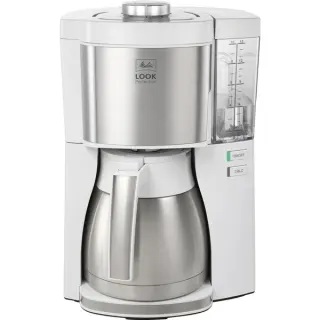 Melitta Look Therm Perfection 1025-15 , Filtermaschine (weiß/silber, 1.080 Watt, 10 Tassen)