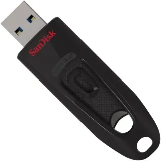 SanDisk Ultra 256 GB, USB-Stick (schwarz/rot, USB-A 3.2 Gen 1)