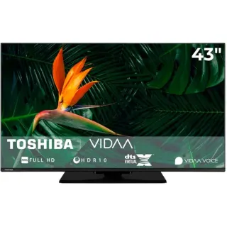 Toshiba 43LV3F63DA, LED-Fernseher (108 cm (43 Zoll), schwarz, FullHD, VIDAA-Betriebssytem)