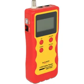 DeLOCK LCD Kabeltester RJ45 / RJ12 / BNC / USB (rot)