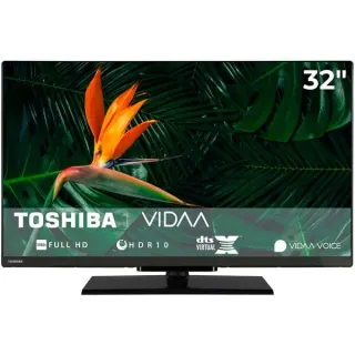Toshiba 32LV3F63DA, LED-Fernseher (80 cm (32 Zoll), schwarz, FullHD, VIDAA-Betriebssytem)