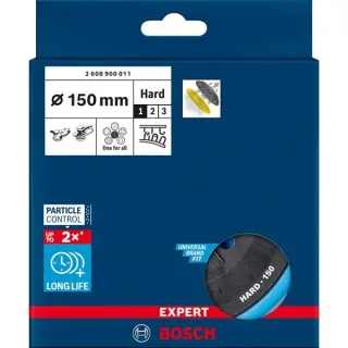 Bosch Professional Expert Multiloch Stützteller, hart, Ø150mm, M8, Schleifteller (schwarz, für Bosch Exzenterschleifer)