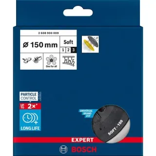 Bosch Professional Expert Multiloch Stützteller, weich, Ø150mm, M8, Schleifteller (schwarz, für Bosch Exzenterschleifer)