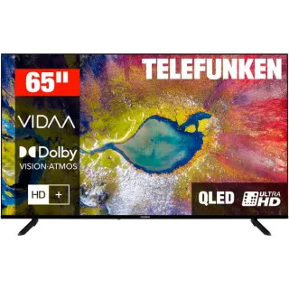 Telefunken D65Q920B2CW, QLED-Fernseher (164 cm (65 Zoll), schwarz, UltraHD/4K, VIDAA OS-Betriebssystem)