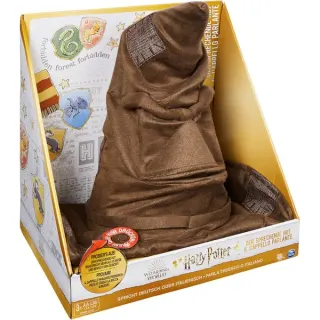 Spin Master Wizarding World Harry Potter - Interaktiver Sprechender Hut, Rollenspiel (braun, Mit Sound)