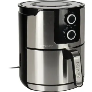 Unold Heißluftfritteuse XL (edelstahl (gebürstet)/schwarz, 1.400 Watt, Korb 5 Liter)