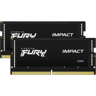 Kingston FURY SO-DIMM 64 GB DDR5-5600 (2x 32 GB) Dual-Kit, Arbeitsspeicher (schwarz, KF556S40IBK2-64, Impact)