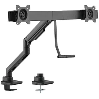 goobay Doppel-Monitorhalterung Office (schwarz)
