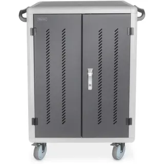 Digitus Mobiler Ladeschrank, 30 Ladestationen, für Notebooks/Tablets bis 15,6" (schwarz/grau, inkl. USB-C, 3 Lüfter)