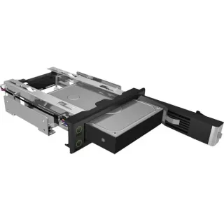 ICY BOX IB-166SSK-B, Wechselrahmen (schwarz, Trägerloser Wechselrahmen)