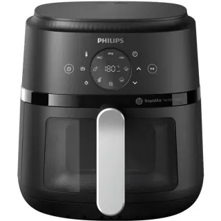 Philips Airfryer 2000 series, NA221/00, Heißluftfritteuse (schwarz/silber, 1.500 Watt, Korb 4,2 Liter)