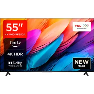 TCL 55PF650A, LED-Fernseher (140 cm (55 Zoll), schwarz, UltraHD/4K, Triple Tuner, FireTV OS 8)