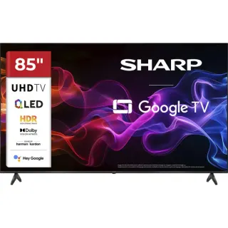 SHARP 85HP5765E, QLED-Fernseher (215 cm (85 Zoll), schwarz, UltraHD/4K, Google TV)