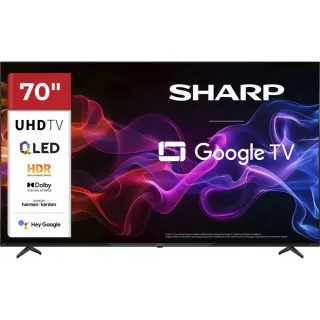 SHARP 70HP5765E, QLED-Fernseher (177 cm (70 Zoll), schwarz, UltraHD/4K, Google TV)