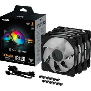 ASUS TUF GAMING TR120 ARGB, Gehäuselüfter (schwarz/transparent, 3er Pack, 120 mm)