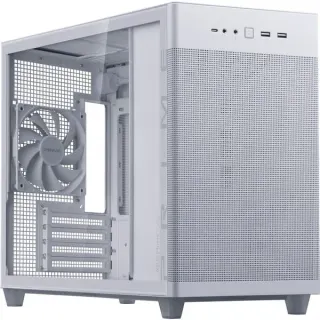 ASUS PRIME AP201 , Tower-Gehäuse (weiß, Tempered Glass)