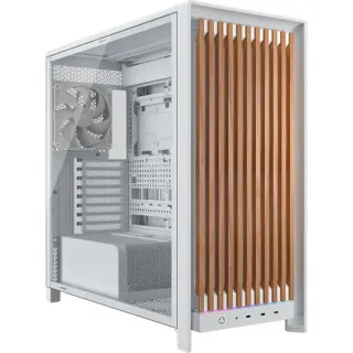 Corsair FRAME 5000D WOOD RS, Tower-Gehäuse (weiß/holz, Tempered Glass)