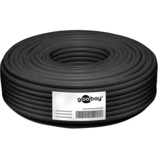 goobay Outdoor Netzwerkabel Cat.7 S/FTP (PiMF) (schwarz, 100 Meter)