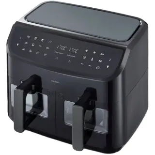 Medion Doppel Heißluftfritteuse Life P20 MD11760 XXL (schwarz, 2.600 Watt, 2 Körbe je 4,35 Liter)
